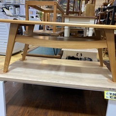 ⭐️美品⭐️unico センターテーブル 北欧風 天然木 ナチュラルカラー No.2656 KEの画像