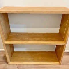 【無印良品】スタッキングシェルフ・ワイド・２段・オーク材の画像
