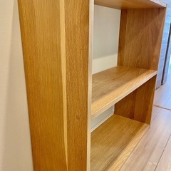 【無印良品】スタッキングシェルフ・ワイド・２段・オーク材の画像