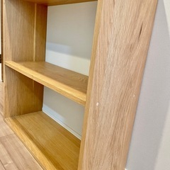 【無印良品】スタッキングシェルフ・ワイド・２段・オーク材の画像