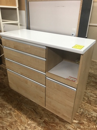 ジャングルジャングル貝塚店　古賀家具　ハーフレンジボード　レンジ台　ハーフ　ナチュラル　ソフトクローズ　貝塚市　二色浜　リサイクルショ