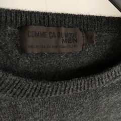 COMME CA ISM  グレーニットセーター　 ラム毛100% サイズ2表記、Mの画像