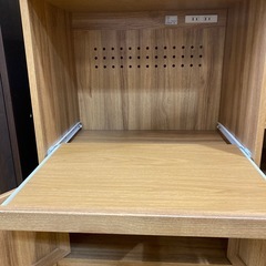 ⭐️美品⭐️佐藤産業 キッチンカウンター ナチュラルカラー 小さめ 一人暮らしに すりガラス No.2601 KEの画像