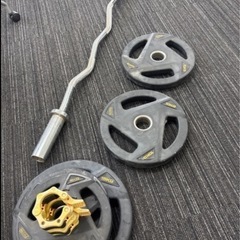 60kgバーベル，ダンベル、フィットネス器具の画像