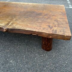 【ジモティー割あり】【ジャングル守口店】一枚板テーブル　座卓　ローテーブルの画像