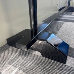 衣桁 帯掛 漆塗 黒塗 木製 端金金具 上部横幅184cm×高80cm 呉服 着物 和服 家具 店舗 民具 ディスプレイ 分解可 直接引取可 在庫多数#15215-15223の画像