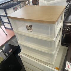 リサイクルショップどりーむ荒田店　No5265 ウッドトップ３段収納　アイリスオーヤマ　使い勝手抜群♪　プラスチックで頑丈♪の画像