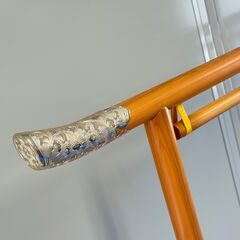 衣桁 帯掛 木製 端金金具 上部横幅192cm×高173cm 呉服 着物 和服 家具 店舗 民具 ディスプレイ 分解可 直接引取可 在庫多数#15224の画像