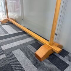 衣桁 帯掛 木製 端金金具 上部横幅192cm×高173cm 呉服 着物 和服 家具 店舗 民具 ディスプレイ 分解可 直接引取可 在庫多数#15224の画像