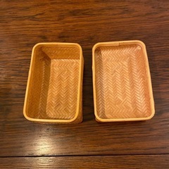 譲渡先決定　無料　竹籠　弁当箱の画像