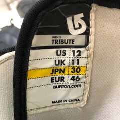 BURTON TRIBUTE バートン スノーボードブーツ 30cm メンズ 黒 大きめサイズ インナー快適 初心者 中級者 冬スポーツ　【糸島市内 送料無料】251113-14の画像