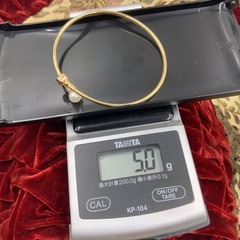 750 イエローゴールド　バングル　5gの画像
