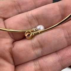 750 イエローゴールド　バングル　5gの画像