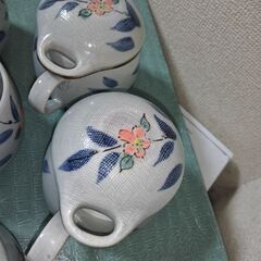 未使用　美濃焼　多用途　茶碗蒸し等、蓋の裏側がおろし器　5客　まるほんとーきの画像