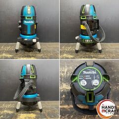 【久留米】【引き取り限定】【中古品】makita マキタ SK507GDZN 墨出し器 バッテリ(10.8V/4.0Ah)×1・充電器・受光器(LDG-6)・バイス・メガネ・説明書・ケース付の画像