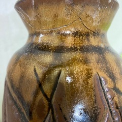 手作り　陶器　花瓶　の画像