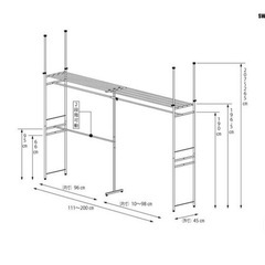 つっぱりハンガーラックの画像