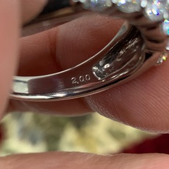 Pt900 パヴェダイヤ　リング　2ct 9.7g 約11号の画像
