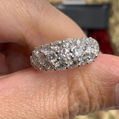 Pt900 パヴェダイヤ　リング　2ct 9.7g 約11号の画像