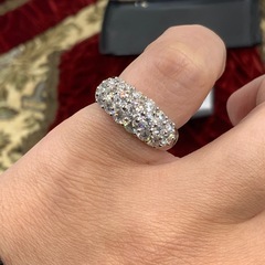 Pt900 パヴェダイヤ　リング　2ct 9.7g 約11号の画像