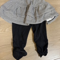 95cm 千鳥格子柄　セットアップ　女の子の画像