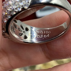 Pt900 パヴェダイヤ　リング　0.18 2.04ct 11.1g 約13号の画像