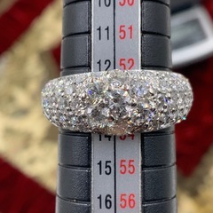 Pt900 パヴェダイヤ　リング　0.18 2.04ct 11.1g 約13号の画像