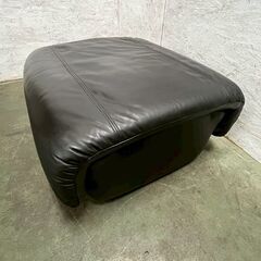 【Inter Livax】 インターリバックス オットマン ブラック インテリア 家具 ② A0834の画像