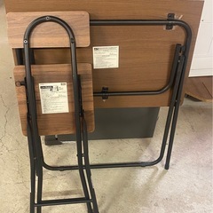 ※ 折りたたみテーブル　7070 MBR FT2 折りたたみチェア　XB1 7530 MBR NITORI ニトリ 8761101/8700501 2点セットの画像