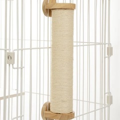 タンスのゲン キャットケージ2段+猫壱 バリバリ爪研ぎポールの画像