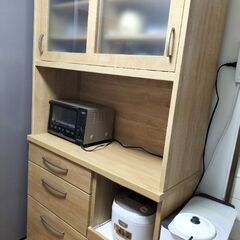 食器棚　ナチュラル　99.5☓180☓40の画像