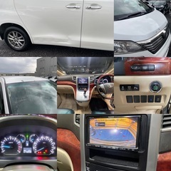 トヨタ　ヴェルファイア　平成22年　19.2万キロ　2.4X  4WD 2400cc 車検令和9年9月まで　ナビ　フルセグTV バックカメラ　フリップダウンモニター　クリアランスソナーの画像