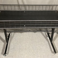 折りたたみワゴン 幅約120×奥行約60×高さ約80cm ブラック 店舗用品 陳列什器 販売ワゴン セールワゴン 工具不要 店頭陳列NO.40の画像