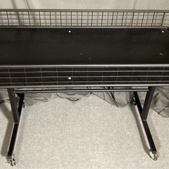 折りたたみワゴン 　幅約120×奥行約60×高さ約80cm ブラック 店舗用品 陳列什器 販売ワゴン セールワゴン 工具不要 店頭陳列NO.42の画像