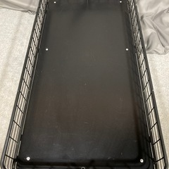 折りたたみワゴン 　幅約120×奥行約60×高さ約80cm ブラック 店舗用品 陳列什器 販売ワゴン セールワゴン 工具不要 店頭陳列NO.43の画像