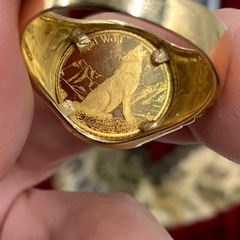 ウルフ&コンドル　枠K18 リング　7.3g 約20号の画像