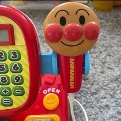 【美品】おさつスイスイ セルフでピピッ アンパンマンレジスター　3〜4回遊んだのみの画像