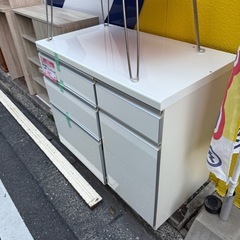 キッチンカウンター　キッチン収納　ホワイトの画像