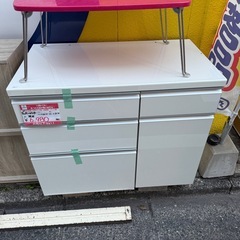 キッチンカウンター　キッチン収納　ホワイトの画像