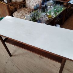 昭和レトロ スリムなテーブル 作業台 作業机　/TJ-2655 2Fの画像