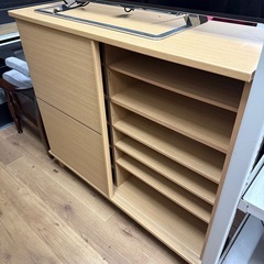 ニトリ　シューズボックス　下駄箱　玄関収納　ライトブラウンの画像