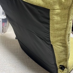 ふかふかリクライニング座椅子 グリーン系　幅広・ロングタイプの画像