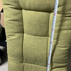 ふかふかリクライニング座椅子 グリーン系　幅広・ロングタイプの画像