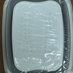 フットバス 滑り止め付き 足湯バケツ 白の画像