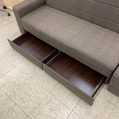 【ジモティー割引で最大15％OFF⭐️】リクライニングソファー オットマン付きの画像