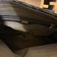 FENDI ハンドバッグ ズッカ柄 金具 キャンバス レディース フェンディ ブラウン の画像