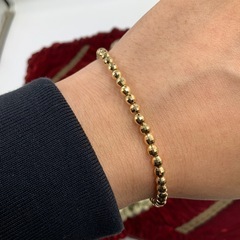 K18 ミラーボールブレスレット　7.8g 約18cmの画像