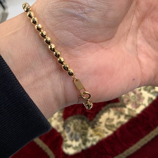 K18 ミラーボールブレスレット　7.8g 約18cm