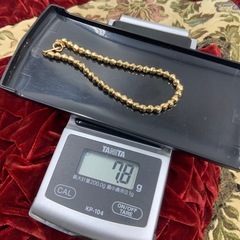 K18 ミラーボールブレスレット　7.8g 約18cmの画像