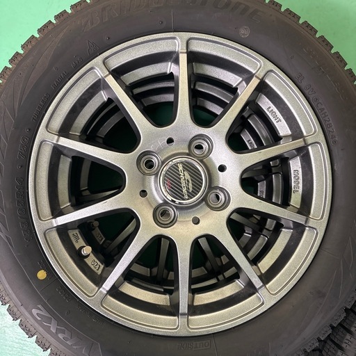 スタッドレス　ホイールセット　ブリザックVXR2 　155/65R14 